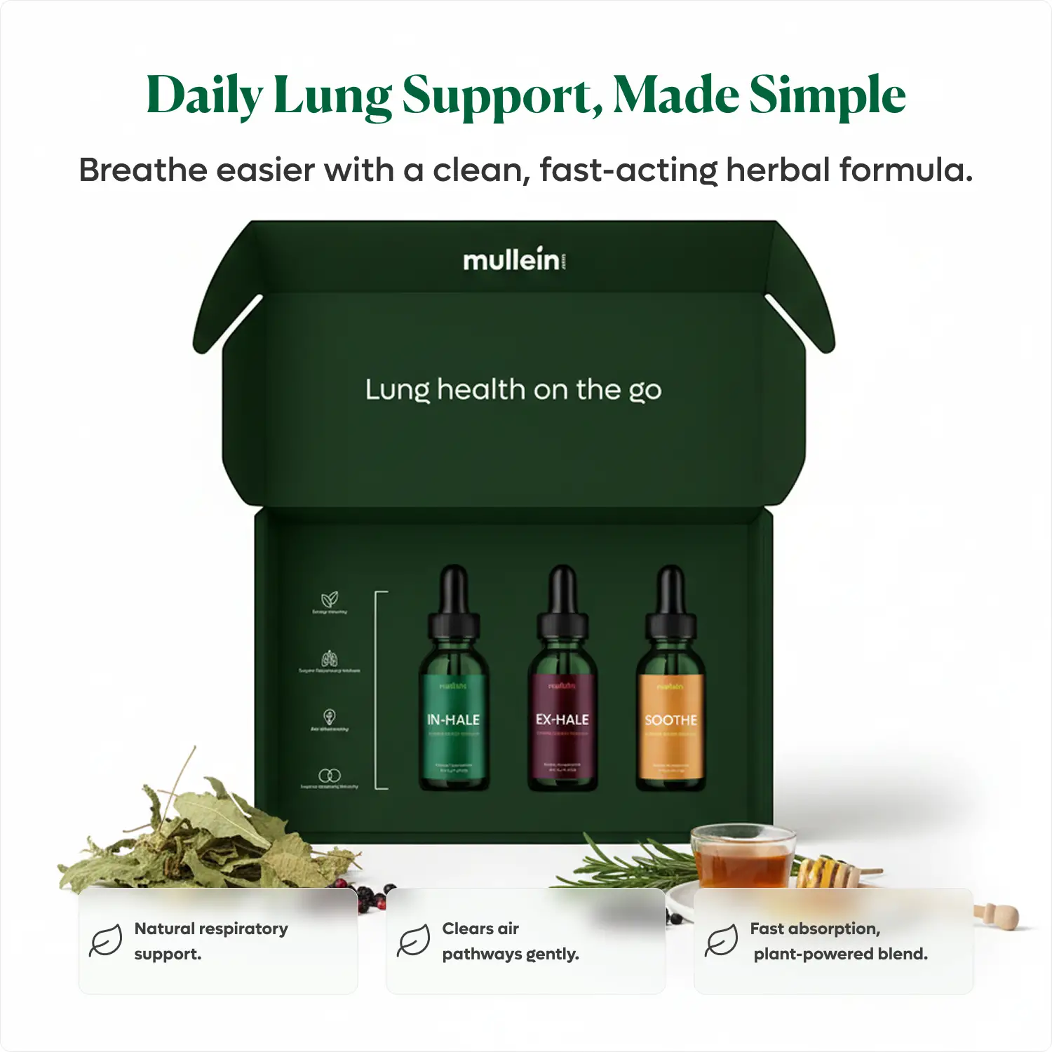 Mullein daily lung support bundle product visual